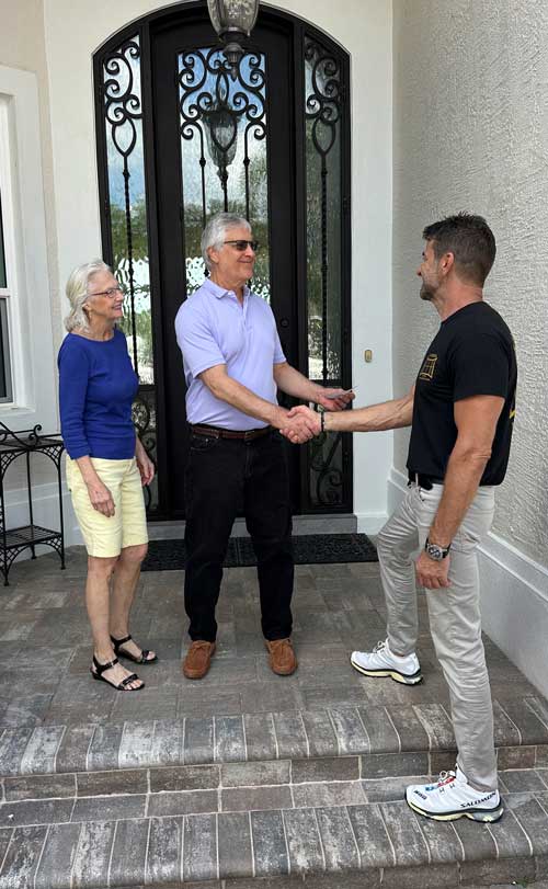 Nick with happy customers